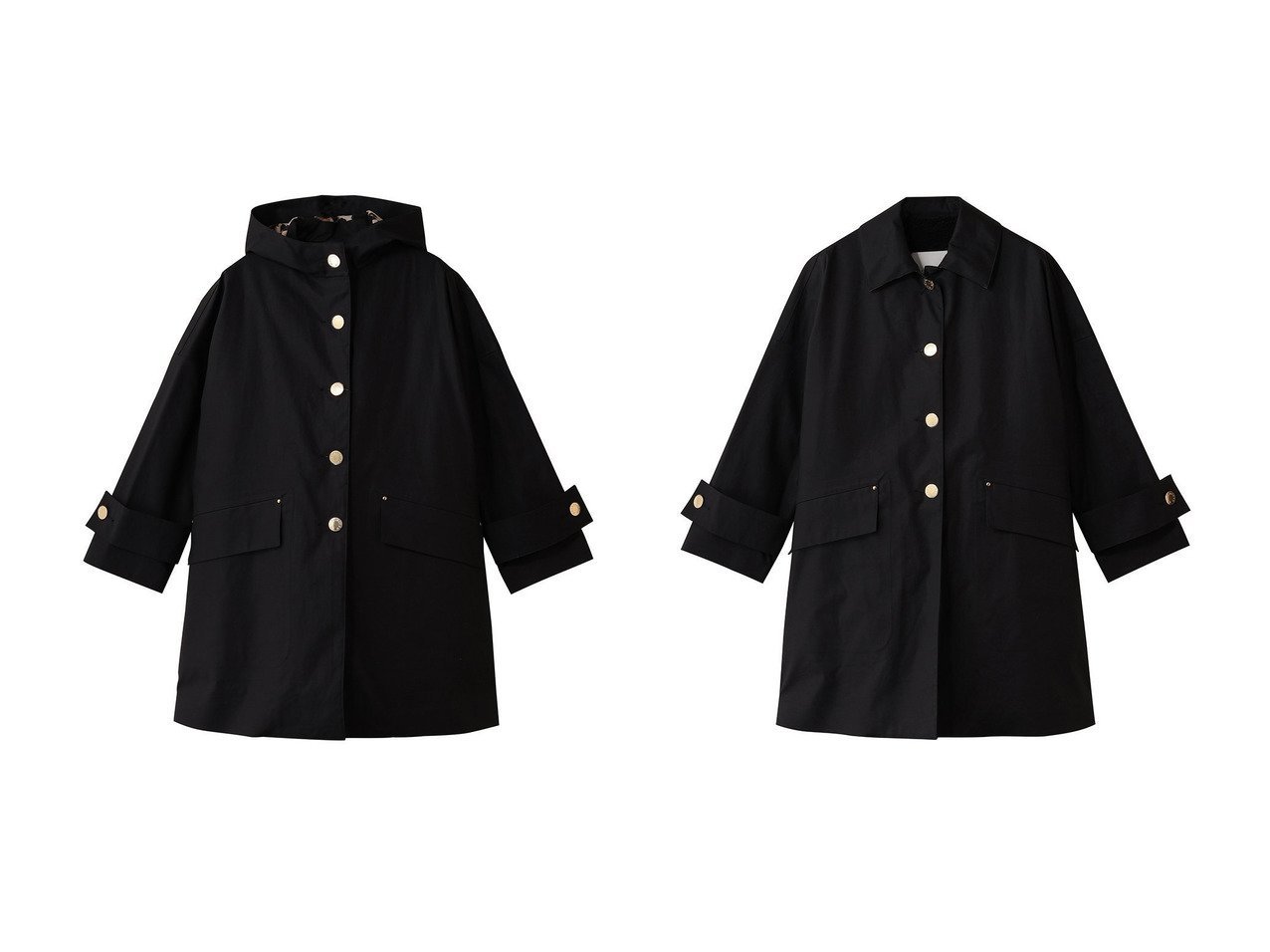 【MACKINTOSH/マッキントッシュ】のHUMBIE RAINTEC フード レオパードコート&HUMBIE RAINTEC レオパード コート おすすめ！トレンド、レディースファッションの通販 おすすめ人気トレンドファッション通販アイテム インテリア・キッズ・メンズ・レディースファッション・服の通販 founy(ファニー) 　ファッション　Fashion　レディースファッション　Fashion for Women　アウター　Coat / Outerwear Collection　コート・ロングコート・ピーコート　Long Coats, Peacoats & More　ミドル　Middle Length, Mid Height　レオパード　Leopard, Animal Print　ロング　Long, Long-Length　新作・新入荷　New Arrivals / New In　A/W・秋冬　Autumn/Winter　ブラック系　Black　|ID:crp329100000223523