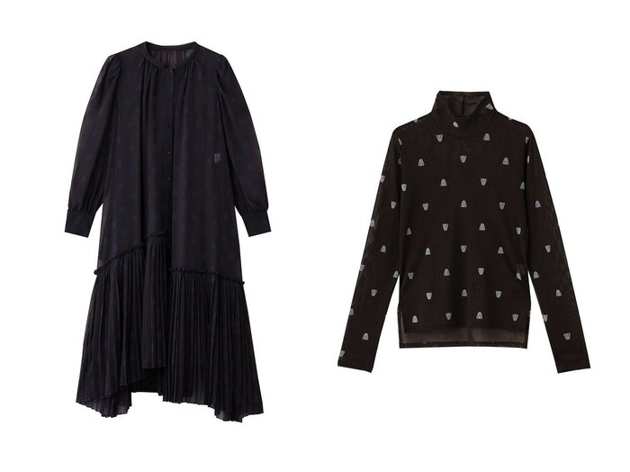 【LANVIN en Bleu/ランバン オン ブルー】のArt DECO 100e ワンピース&Art DECO 100e チュールカットソー おすすめ！トレンド、レディースファッションの通販 おすすめ人気トレンドファッション通販アイテム 人気、トレンドファッション・服の通販 founy(ファニー) ファッション Fashion レディースファッション Fashion for Women ワンピース Dresses チュニック Tunic Tops & Dresses トップス・カットソー Cut & Sew Tops シャツ・ブラウス・オフィスカジュアル Elegant Blouses & Button-Ups ロングTシャツ・Tシャツ Longline T-Shirts & Tees カットソー・ベーシックTシャツ Cut-and-Sewn Tops / Stretch Tees & Basics アシンメトリー Asymmetrical Style エレガント 上品 Elegant シアー Sheer, See-Through スリーブ Sleeve, Long Sleeve / Short Sleeve チュニック Tunic, Long Top プリーツ Pleats, Pleated リュクス Luxury, Elegant, High-End, Chic ロング Long, Long-Length 新作・新入荷 New Arrivals / New In |ID:crp329100000223539