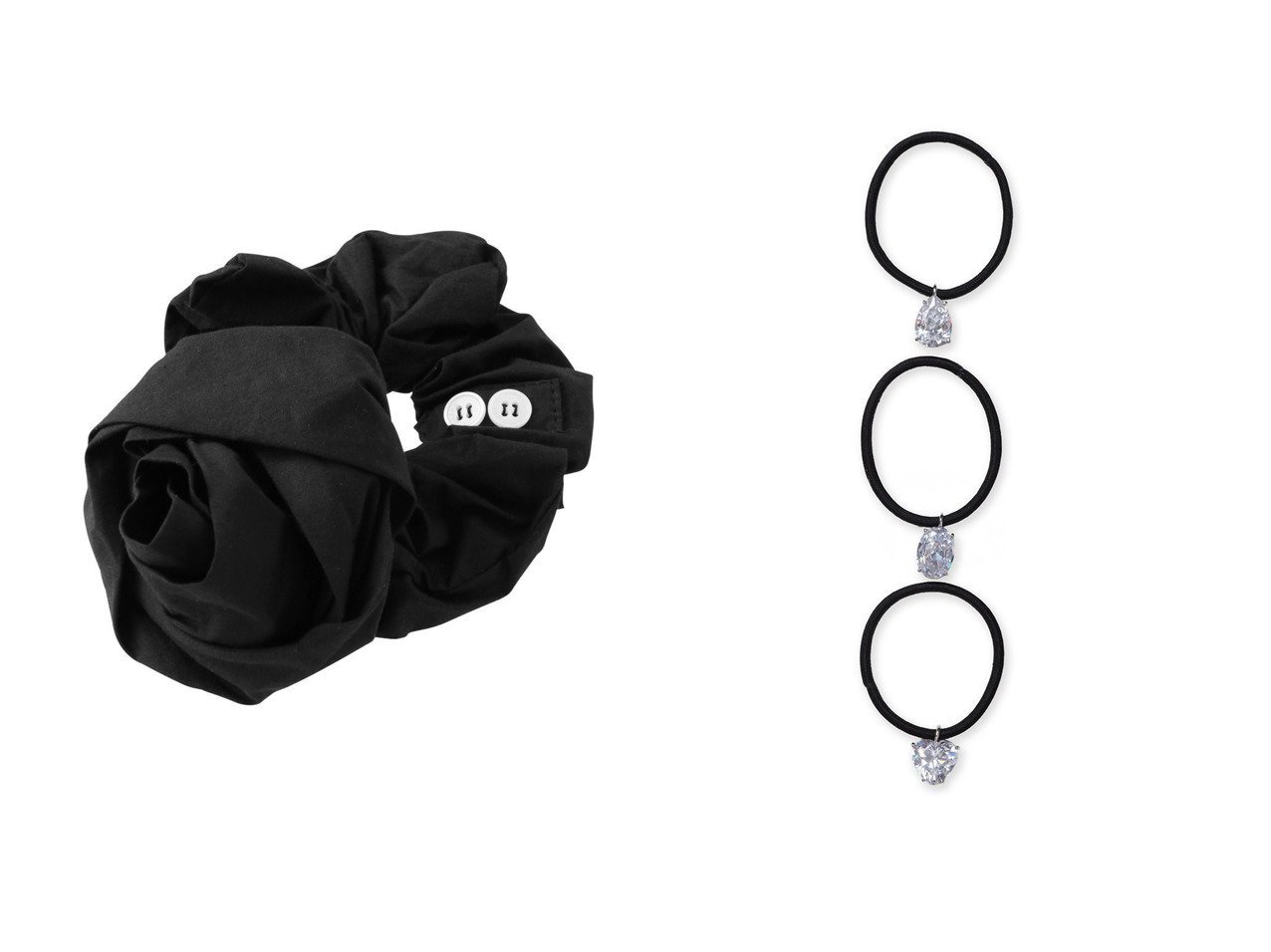 【heyep/ヘイップ】のZirconia Charm Hair Tie(3P Set)&Cuffed Rose Scrunchie おすすめ！トレンド、レディースファッションの通販 おすすめ人気トレンドファッション通販アイテム インテリア・キッズ・メンズ・レディースファッション・服の通販 founy(ファニー) 　ファッション　Fashion　レディースファッション　Fashion for Women　シュシュ&ヘアアクセ/ヘアアレンジ　Scrunchies & Hair Accessories　アクセサリー　Fashion Accessories　カフス　Cuff Design　シンプル　Simple, Minimal　モチーフ　Motif, Design Theme　ローズ　Rose, Rose Motif　新作・新入荷　New Arrivals / New In　ブラック系　Black　ゴールド系　Gold　|ID:crp329100000223544
