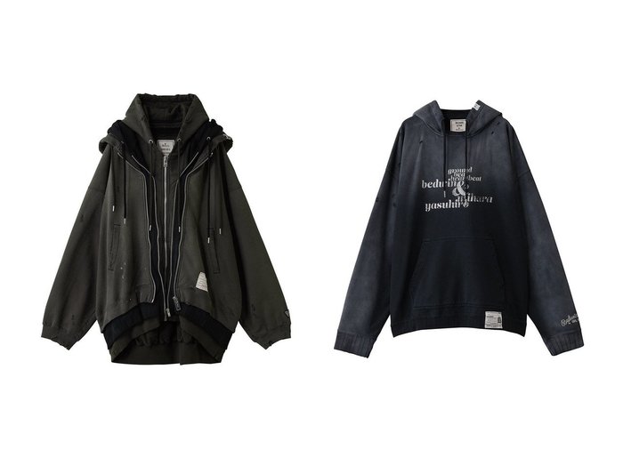 【Maison MIHARA YASUHIRO / MEN/メゾン ミハラヤスヒロ】の【MEN】【Maison MIHARA YASUHIRO × BEDWIN & THE HEARTBREAKERS】 PHOTO PRINT フーディー&【MEN】TRIPLE レイヤード パーカー おすすめ！トレンド、メンズファッションの通販 おすすめ人気トレンドファッション通販アイテム 人気、トレンドファッション・服の通販 founy(ファニー) ファッション Fashion メンズファッション Fashion for Men トップス・カットソー Cut & Sew Tops パーカー・フーディー / カジュアルコーデ Hoodies & Parkas メンズシャツ Shirts インナー Innerwear ダメージ Distressed, Destroyed パーカー Hoodie, Parka ワイド Wide, Wide Fit 新作・新入荷 New Arrivals / New In |ID:crp329100000223551