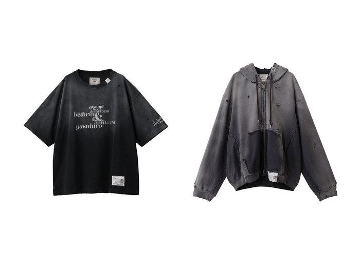 【Maison MIHARA YASUHIRO / MEN/メゾン ミハラヤスヒロ】の【MEN】【Maison MIHARA YASUHIRO × BEDWIN & THE HEARTBREAKERS】 PHOTO PRINT Tシャツ&【MEN】SUN FADED パーカー おすすめ！トレンド、メンズファッションの通販 おすすめ人気トレンドファッション通販アイテム 人気、トレンドファッション・服の通販 founy(ファニー) ファッション Fashion メンズファッション Fashion for Men トップス・カットソー Cut & Sew Tops メンズシャツ Shirts パーカー・フーディー / カジュアルコーデ Hoodies & Parkas コラボ Collaboration, Collab ショート Short, Short Length スリーブ Sleeve, Long Sleeve / Short Sleeve ダメージ Distressed, Destroyed プリント Print, Printed Pattern 新作・新入荷 New Arrivals / New In |ID:crp329100000223552