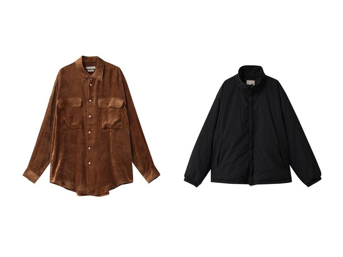 【YOKE / MEN/ヨーク】の【MEN】レーヨン コーデュロイ ウエスタン シャツ&【MEN】ナイロン パファー ブルゾン おすすめ！トレンド、メンズファッションの通販 おすすめ人気トレンドファッション通販アイテム 人気、トレンドファッション・服の通販 founy(ファニー) ファッション Fashion メンズファッション Fashion for Men ウエスタン Western Style コーデュロイ Corduroy, Cord Fabric シンプル Simple, Minimal ジャカード／ジャガード Jacquard, Woven Pattern スリーブ Sleeve, Long Sleeve / Short Sleeve フラップ Flap, Flap Pocket ベルベット Velvet, Velvety ポケット Pocket, Pocket Detail リュクス Luxury, Elegant, High-End, Chic ロング Long, Long-Length 新作・新入荷 New Arrivals / New In |ID:crp329100000223555