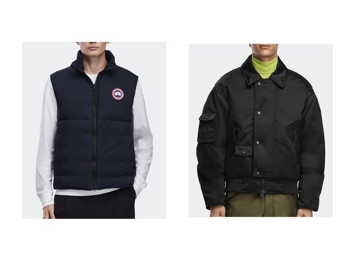 【CANADA GOOSE / MEN/カナダグース】の【MEN】4882MT Seguin Aviator Bomber セガン アビエータ ボンバー&【MEN】4160M Lodge Vest ロッジ ベスト おすすめ！トレンド、メンズファッションの通販 おすすめ人気トレンドファッション通販アイテム 人気、トレンドファッション・服の通販 founy(ファニー) ファッション Fashion メンズファッション Fashion for Men コンパクト Compact, Small Size 軽量 Lightweight, Ultra Light ジップ Zip, Zipper ジャケット Jacket, Outerwear ドローコード Drawcord, Drawstring Cord ハンド Hand, Handmade フィット Fit, Slim Fit ベスト Vest, Waistcoat ポケット Pocket, Pocket Detail ラップ Wrap, Wrap Design クラシック Classic, Timeless Style サテン Satin, Glossy Fabric ダウン Down, Puffer なめらか Smooth, Silky Texture モダン Modern, Contemporary |ID:crp329100000223558