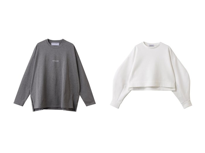 【THIRD MAGAZINE/サードマガジン】のロゴロングスリーブTシャツ&ショートスウェット おすすめ！トレンド、レディースファッションの通販 おすすめ人気トレンドファッション通販アイテム 人気、トレンドファッション・服の通販 founy(ファニー) ファッション Fashion レディースファッション Fashion for Women トップス・カットソー Cut & Sew Tops シャツ・ブラウス・オフィスカジュアル Elegant Blouses & Button-Ups ロングTシャツ・Tシャツ Longline T-Shirts & Tees カットソー・ベーシックTシャツ Cut-and-Sewn Tops / Stretch Tees & Basics レディースパーカー・カジュアルフーディー Casual Hoodies & Sweatshirts スウェット・クルーネックトップス Sweatshirts & Crewnecks / Relaxed Fit Sweat Tops シンプル Simple, Minimal スリーブ Sleeve, Long Sleeve / Short Sleeve フロント Front, Front Design ロング Long, Long-Length 新作・新入荷 New Arrivals / New In |ID:crp329100000223581
