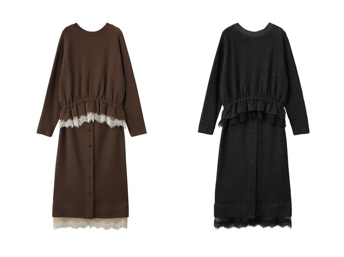 【MUVEIL/ミュベール】のレースニットセットアップワンピース おすすめ！トレンド、レディースファッションの通販 おすすめ人気トレンドファッション通販アイテム 人気、トレンドファッション・服の通販 founy(ファニー) ファッション Fashion レディースファッション Fashion for Women ワンピース Dresses チュニック Tunic Tops & Dresses オーガンジー Organza Fabric セットアップ Set-Up, Coordinated Outfit チュニック Tunic, Long Top レース Lace, Lace Fabric ロング Long, Long-Length 新作・新入荷 New Arrivals / New In |ID:crp329100000223620