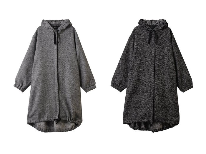 【mizuiro ind/ミズイロ インド】のwool blend hooded CT コート おすすめ！トレンド、レディースファッションの通販 おすすめ人気トレンドファッション通販アイテム 人気、トレンドファッション・服の通販 founy(ファニー) ファッション Fashion レディースファッション Fashion for Women アウター Coat / Outerwear Collection コート・ロングコート・ピーコート Long Coats, Peacoats & More スリーブ Sleeve, Long Sleeve / Short Sleeve ビッグ Big, Oversized ロング Long, Long-Length エレガント 上品 Elegant 新作・新入荷 New Arrivals / New In |ID:crp329100000223624