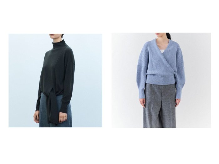 【NIJYUSANKU/23区】の【エステータ】クロスニット&【エステータ】カシュクール ニット おすすめ！トレンド、レディースファッションの通販 おすすめ人気トレンドファッション通販アイテム インテリア・キッズ・メンズ・レディースファッション・服の通販 founy(ファニー) https://founy.com/ ファッション Fashion レディースファッション Fashion for Women トップス・カットソー Cut & Sew Tops ニット Knit Tops & Sweaters エレガント 上品 Elegant スリット Slit, Slit Detail セーター Sweater, Knitwear ツイスト Tweed, Tweed Fabric フィット Fit, Slim Fit ボトルネック Bottle Neck, Mock Neck リラックス Relax, Relaxed Fit A/W・秋冬 Autumn/Winter 新作・新入荷 New Arrivals / New In |ID:crp329100000223641