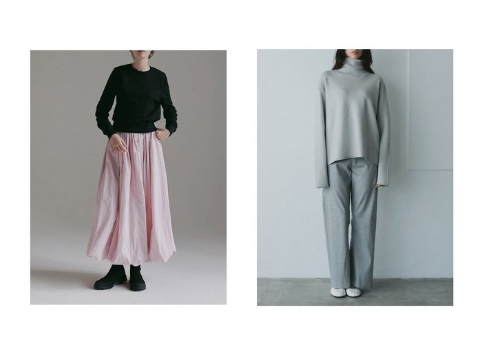 【HER./ハー】のワッシャーバルーンマキシスカート&ウールイージーパンツ おすすめ！トレンド、レディースファッションの通販 おすすめ人気トレンドファッション通販アイテム 人気、トレンドファッション・服の通販 founy(ファニー) ファッション Fashion レディースファッション Fashion for Women スカート Skirts ロングスカート Long Skirts / Maxi & Midi Skirts パンツ Pants & Trousers バルーン Balloon, Balloon Silhouette ロング Long, Long-Length 新作・新入荷 New Arrivals / New In |ID:crp329100000223648