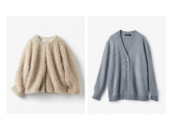 【DoCLASSE/ドゥクラッセ】のプードルエコファー・ショートコート&ミンクタッチカシミヤ・カーディガン おすすめ！トレンド、レディースファッションの通販 おすすめ人気トレンドファッション通販アイテム 人気、トレンドファッション・服の通販 founy(ファニー) ファッション Fashion レディースファッション Fashion for Women アウター Coat / Outerwear Collection コート・ロングコート・ピーコート Long Coats, Peacoats & More レディースジャケット・軽アウター Jackets トップス・カットソー Cut & Sew Tops カーディガン・羽織り Layered Style Cardigans 新作・新入荷 New Arrivals / New In エアリー Airy Texture シンプル Simple, Minimal ジャケット Jacket, Outerwear モコモコ Fuzzy, Fluffy ループ Loop, Loop Knit 冬 Winter / This Winter カーディガン Cardigan, Knitwear スペシャル Special, Limited Edition テクスチャー Texture, Textured Fabric リュクス Luxury, Elegant, High-End, Chic A/W・秋冬 Autumn/Winter |ID:crp329100000223649