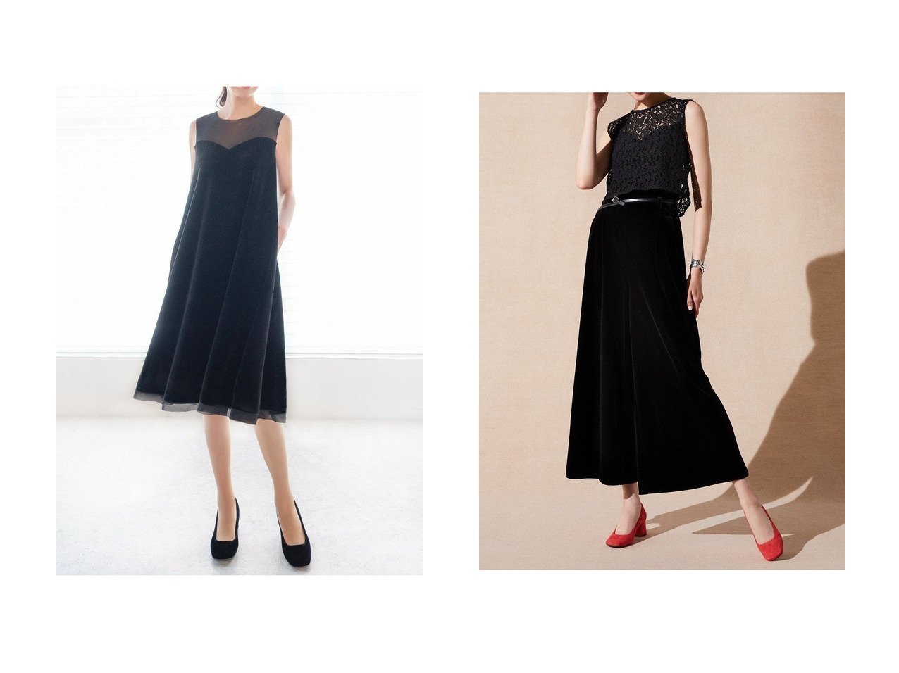 【DAISY LIN/デイジーリン】のDress Velour Swing&ELEGANT FLARE VELOUR PANTS おすすめ！トレンド、レディースファッションの通販 おすすめ人気トレンドファッション通販アイテム インテリア・キッズ・メンズ・レディースファッション・服の通販 founy(ファニー) 　ファッション　Fashion　レディースファッション　Fashion for Women　ワンピース　Dresses　フォーマル・パーティードレス・結婚式用ドレス　Elegant & Casual Dresses　チュニック　Tunic Tops & Dresses　パンツ　Pants & Trousers　ウォッシャブル　Machine Washable　エレガント 上品　Elegant　スウィング　Swing, Flare Movement　チュニック　Tunic, Long Top　チュール　Tulip, Tulip Motif　デコルテ　Décolleté, Neckline　ドレープ　Drape, Draping Fabric　なめらか　Smooth, Silky Texture　フレア　Flare, Flared　ベルベット　Velvet, Velvety　ベロア　Velour, Soft Velvet　新作・新入荷　New Arrivals / New In　ブラック系　Black　|ID:crp329100000223651