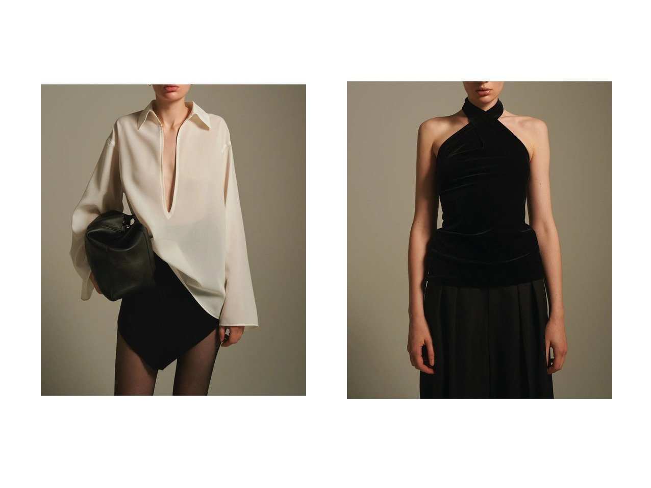 【Venica/ヴェニカ】のVelour halter neck tops&Vneck blouse おすすめ！トレンド、レディースファッションの通販 おすすめ人気トレンドファッション通販アイテム インテリア・キッズ・メンズ・レディースファッション・服の通販 founy(ファニー) 　ファッション　Fashion　レディースファッション　Fashion for Women　トップス・カットソー　Cut & Sew Tops　シャツ・ブラウス・オフィスカジュアル　Elegant Blouses & Button-Ups　キャミソール&ノースリーブ　Camisoles & Sleeveless Tops　ベロアトップス　Velour Tops / Velvet-Look Items　シアー　Sheer, See-Through　スリーブ　Sleeve, Long Sleeve / Short Sleeve　ロング　Long, Long-Length　新作・新入荷　New Arrivals / New In　ブルー系　Blue　ホワイト系　White　ベージュ系　Beige　ブラック系　Black　|ID:crp329100000223659