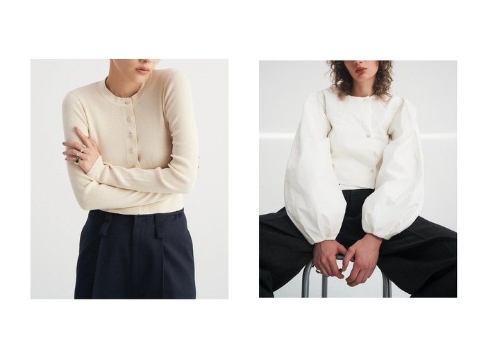 【Venica/ヴェニカ】のCotton silk knit cardigan&Balloon sleeve blouse おすすめ！トレンド、レディースファッションの通販 おすすめ人気トレンドファッション通販アイテム 人気、トレンドファッション・服の通販 founy(ファニー) ファッション Fashion レディースファッション Fashion for Women トップス・カットソー Cut & Sew Tops ニット Knit Tops & Sweaters カーディガン・羽織り Layered Style Cardigans シャツ・ブラウス・オフィスカジュアル Elegant Blouses & Button-Ups カーディガン Cardigan, Knitwear コンパクト Compact, Small Size ショート Short, Short Length シルク Silk, 100% Silk ロング Long, Long-Length 夏 Summer 新作・新入荷 New Arrivals / New In |ID:crp329100000223662