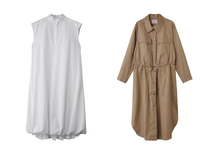 【MIDIUMISOLID/ミディウミソリッド】のslv baloon shirt OP ワンピース&work shirt OP ワンピース おすすめ！トレンド、レディースファッションの通販 おすすめ人気トレンドファッション通販アイテム 人気、トレンドファッション・服の通販 founy(ファニー) ファッション Fashion レディースファッション Fashion for Women ワンピース Dresses チュニック Tunic Tops & Dresses カーディガン Cardigan, Knitwear ジャケット Jacket, Outerwear スタンド Stand Collar, Upright Stand スリーブ Sleeve, Long Sleeve / Short Sleeve チュニック Tunic, Long Top トレンド Trend, Trending Now バルーン Balloon, Balloon Silhouette パーティ Party, Party Style フレンチ French, French Style ロング Long, Long-Length エレガント 上品 Elegant 新作・新入荷 New Arrivals / New In |ID:crp329100000223686