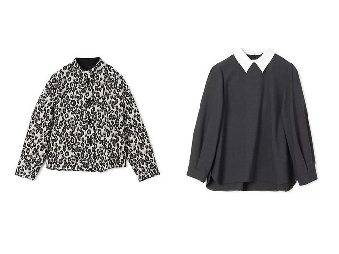 【SINME/シンメ】のクレリュックプルオーバー&レオパードジャケット おすすめ！トレンド、メンズファッションの通販 おすすめ人気トレンドファッション通販アイテム 人気、トレンドファッション・服の通販 founy(ファニー) ファッション Fashion レディースファッション Fashion for Women アウター Coat / Outerwear Collection レディースジャケット・軽アウター Jackets トップス・カットソー Cut & Sew Tops カジュアルプルオーバー・ニットトップス Pullovers & Knit Tops / Casual Pullovers なめらか Smooth, Silky Texture キュプラ Cupro, Eco Fabric ジャカード／ジャガード Jacquard, Woven Pattern ジャケット Jacket, Outerwear スタンド Stand Collar, Upright Stand チェック Check, Plaid, Tartan レオパード Leopard, Animal Print ロング Long, Long-Length エレガント 上品 Elegant 今季 This Season, Current Season |ID:crp329100000223704