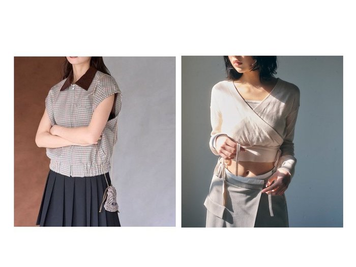 【SNIDEL/スナイデル】の【Chacott】Sustainableカシュクールプルオーバー&バリエジレブルゾン おすすめ！トレンド、レディースファッションの通販 おすすめ人気トレンドファッション通販アイテム 人気、トレンドファッション・服の通販 founy(ファニー) ファッション Fashion レディースファッション Fashion for Women アウター Coat / Outerwear Collection ブルゾンジャケット・スポーティアウター Blouson Jackets トップス・カットソー Cut & Sew Tops ベスト&ジレ / 重ね着スタイル Vests & Gilets カジュアルプルオーバー・ニットトップス Pullovers & Knit Tops / Casual Pullovers ヴィンテージ Vintage Style 秋 Autumn カットソー Cut and Sewn Top クラシカル Classical, Vintage-Inspired コーデュロイ Corduroy, Cord Fabric 今季 This Season, Current Season スマート Smart, Elegant チェック Check, Plaid, Tartan トレンド Trend, Trending Now フェイクレザー Faux Leather, PU Leather フェミニン Feminine, Girly ブルゾン Blouson, Bomber Jacket おすすめ Recommended / Our Picks |ID:crp329100000223716