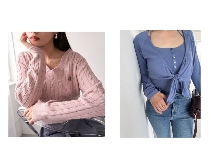 【SNIDEL/スナイデル】の【Chacott】カップインボレロプルオーバー&【BEARPAW】ケーブルニットプルオーバー おすすめ！トレンド、レディースファッションの通販 おすすめ人気トレンドファッション通販アイテム 人気、トレンドファッション・服の通販 founy(ファニー) ファッション Fashion レディースファッション Fashion for Women トップス・カットソー Cut & Sew Tops ニット Knit Tops & Sweaters カジュアルプルオーバー・ニットトップス Pullovers & Knit Tops / Casual Pullovers イエロー Yellow インナー Innerwear コラボ Collaboration, Collab コンパクト Compact, Small Size ジャケット Jacket, Outerwear スマート Smart, Elegant ボトム Bottoms, Lower Wear エレガント 上品 Elegant ウェーブ Wavy Pattern キャミソール Camisole, Spaghetti Strap Top ギャザー Gathered, Ruffled ストレート Straight, Straight Cut バレエ Ballet, Ballet Style フィット Fit, Slim Fit フェミニン Feminine, Girly フロント Front, Front Design ボレロ Bolero, Short Cardigan ラップ Wrap, Wrap Design おすすめ Recommended / Our Picks |ID:crp329100000223717