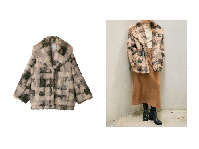 【DESIGN WORKS/デザイン ワークス】の【BEAUVET】リッチフェクファージャケットコート おすすめ！トレンド、レディースファッションの通販 おすすめ人気トレンドファッション通販アイテム 人気、トレンドファッション・服の通販 founy(ファニー) ファッション Fashion レディースファッション Fashion for Women アウター Coat / Outerwear Collection コート・ロングコート・ピーコート Long Coats, Peacoats & More レディースジャケット・軽アウター Jackets ショート Short, Short Length ショール Shawl, Wrap ジャケット Jacket, Outerwear ダウン Down, Puffer チェック Check, Plaid, Tartan デニム Denim, Jeans Material ドレス Dress, One-Piece フェイクファー Faux Fur, Imitation Fur プリント Print, Printed Pattern モダン Modern, Contemporary リラックス Relax, Relaxed Fit 新作・新入荷 New Arrivals / New In |ID:crp329100000223722