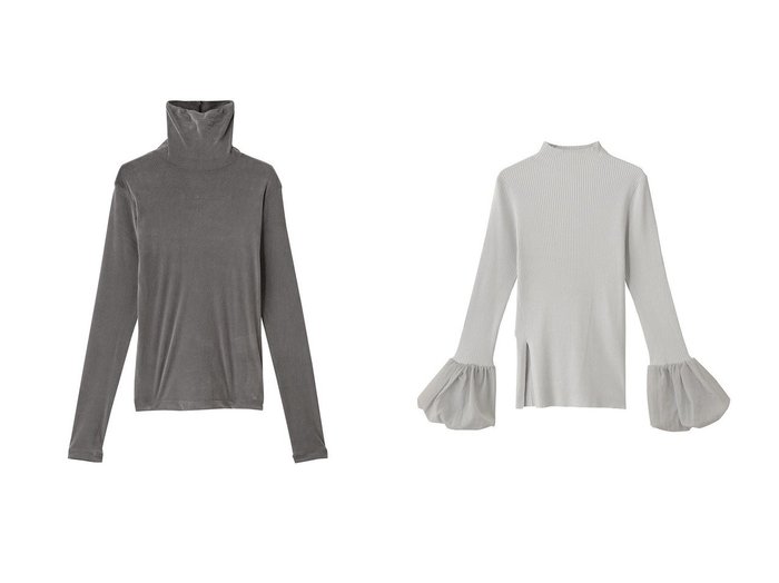 【allureville/アルアバイル】のフロッキーチュルタートル&タフタバルーンSLコンビプルオーバー おすすめ！トレンド、レディースファッションの通販 おすすめ人気トレンドファッション通販アイテム 人気、トレンドファッション・服の通販 founy(ファニー) ファッション Fashion レディースファッション Fashion for Women トップス・カットソー Cut & Sew Tops シャツ・ブラウス・オフィスカジュアル Elegant Blouses & Button-Ups ロングTシャツ・Tシャツ Longline T-Shirts & Tees カットソー・ベーシックTシャツ Cut-and-Sewn Tops / Stretch Tees & Basics ニット Knit Tops & Sweaters カジュアルプルオーバー・ニットトップス Pullovers & Knit Tops / Casual Pullovers コンパクト Compact, Small Size シンプル Simple, Minimal ジャケット Jacket, Outerwear スリーブ Sleeve, Long Sleeve / Short Sleeve タートルネック Turtleneck, High Neck ロング Long, Long-Length エレガント 上品 Elegant 新作・新入荷 New Arrivals / New In |ID:crp329100000223725