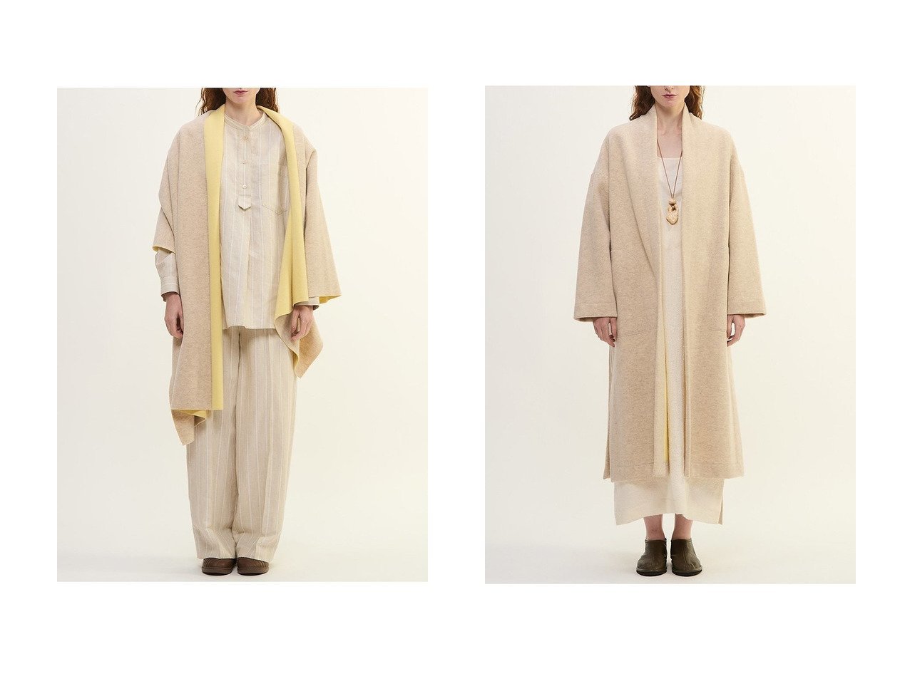 【PLAIN PEOPLE/プレインピープル】のカシミヤフリース片袖ストール&カシミヤフリースコート おすすめ！トレンド、レディースファッションの通販 おすすめ人気トレンドファッション通販アイテム インテリア・キッズ・メンズ・レディースファッション・服の通販 founy(ファニー) 　ファッション　Fashion　レディースファッション　Fashion for Women　ストール　Soft & Warm Scarves　マフラー・スヌード / 冬小物の定番　Scarves & Mufflers　アウター　Coat / Outerwear Collection　コート・ロングコート・ピーコート　Long Coats, Peacoats & More　なめらか　Smooth, Silky Texture　ストール　Stole, Wrap　マフラー　Scarf, Muffler　リバーシブル　Reversible, Two-Sided　冬　Winter / This Winter　新作・新入荷　New Arrivals / New In　ベージュ系　Beige　ブラック系　Black　|ID:crp329100000223729