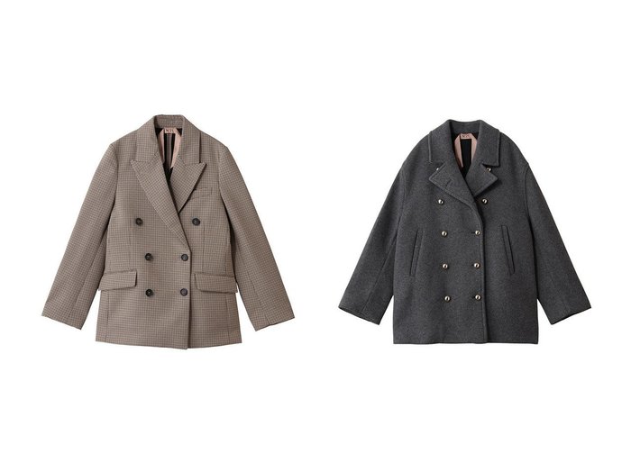 【N°21/ヌメロ ヴェントゥーノ】のチェックジャケット&ダブルボタンショートコート おすすめ！トレンド、レディースファッションの通販 おすすめ人気トレンドファッション通販アイテム 人気、トレンドファッション・服の通販 founy(ファニー) ファッション Fashion レディースファッション Fashion for Women アウター Coat / Outerwear Collection レディースジャケット・軽アウター Jackets コート・ロングコート・ピーコート Long Coats, Peacoats & More エレガント 上品 Elegant シンプル Simple, Minimal ジャケット Jacket, Outerwear ダブル Double, Double-Breasted チェック Check, Plaid, Tartan マニッシュ Mannish, Boyish 新作・新入荷 New Arrivals / New In ギャザー Gathered, Ruffled ショート Short, Short Length メランジ Melange, Mixed Yarn A/W・秋冬 Autumn/Winter |ID:crp329100000223732