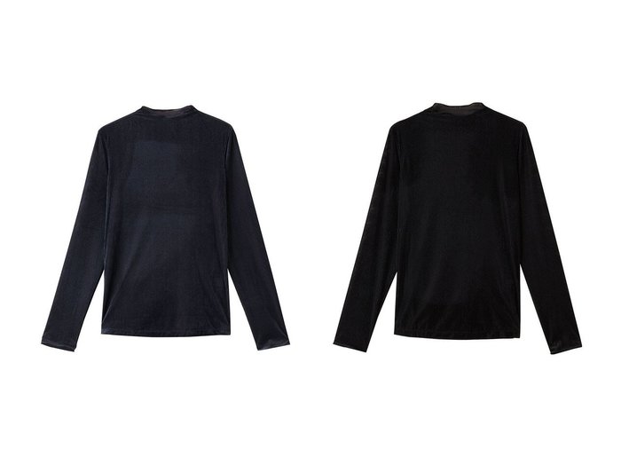 【MIDIUMISOLID/ミディウミソリッド】のsheer velour rib tops トップ おすすめ人気トレンドファッション通販アイテム 人気、トレンドファッション・服の通販 founy(ファニー) ファッション Fashion レディースファッション Fashion for Women トップス・カットソー Cut & Sew Tops シャツ・ブラウス・オフィスカジュアル Elegant Blouses & Button-Ups ロングTシャツ・Tシャツ Longline T-Shirts & Tees カットソー・ベーシックTシャツ Cut-and-Sewn Tops / Stretch Tees & Basics ベロアトップス Velour Tops / Velvet-Look Items インナー Innerwear シアー Sheer, See-Through ジャケット Jacket, Outerwear スリーブ Sleeve, Long Sleeve / Short Sleeve トレンド Trend, Trending Now ロング Long, Long-Length エレガント 上品 Elegant 新作・新入荷 New Arrivals / New In |ID:crp329100000223739