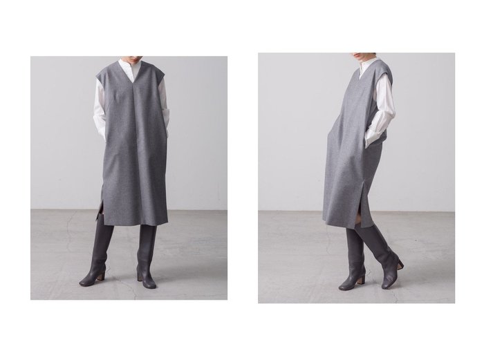 【ebure/エブール】の【店舗限定】ソフトフラノ ノースリーブワンピース おすすめ人気トレンドファッション通販アイテム 人気、トレンドファッション・服の通販 founy(ファニー) ファッション Fashion レディースファッション Fashion for Women ワンピース Dresses チュニック Tunic Tops & Dresses おすすめ Recommended / Our Picks ウォーム Warm Fabric スリット Slit, Slit Detail チュニック Tunic, Long Top ノースリーブ Sleeveless, No-Sleeve パターン Pattern, Design Print |ID:crp329100000223746