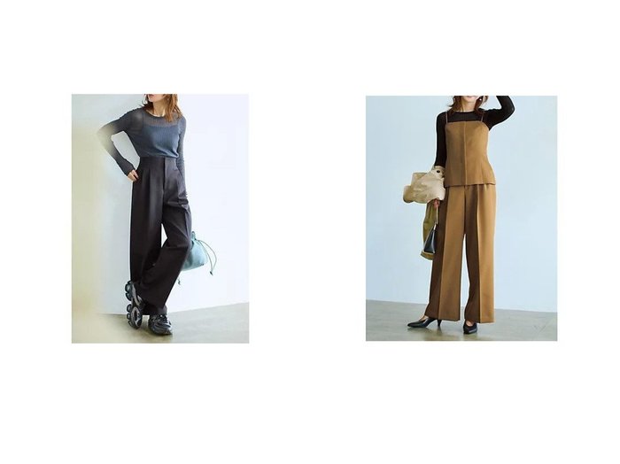 【M7days/エムセブンデイズ】の【東原妙子さんコラボ】腰高見えビスチェ&【東原妙子さんコラボ】ハイウエストパンツ おすすめ！トレンド、レディースファッションの通販 おすすめ人気トレンドファッション通販アイテム 人気、トレンドファッション・服の通販 founy(ファニー) ファッション Fashion レディースファッション Fashion for Women トップス・カットソー Cut & Sew Tops ビスチェ Bustiers & Corset Tops / Layered Bustier Style パンツ Pants & Trousers カーディガン Cardigan, Knitwear ギャザー Gathered, Ruffled コラボ Collaboration, Collab シャーリング Shirring, Ruched シンプル Simple, Minimal ジャケット Jacket, Outerwear セットアップ Set-Up, Coordinated Outfit バランス Balance, Style Balance ビスチェ Bustier, Corset Top フィット Fit, Slim Fit フロント Front, Front Design モダン Modern, Contemporary ラップ Wrap, Wrap Design エレガント 上品 Elegant 洗える Machine Washable |ID:crp329100000223758