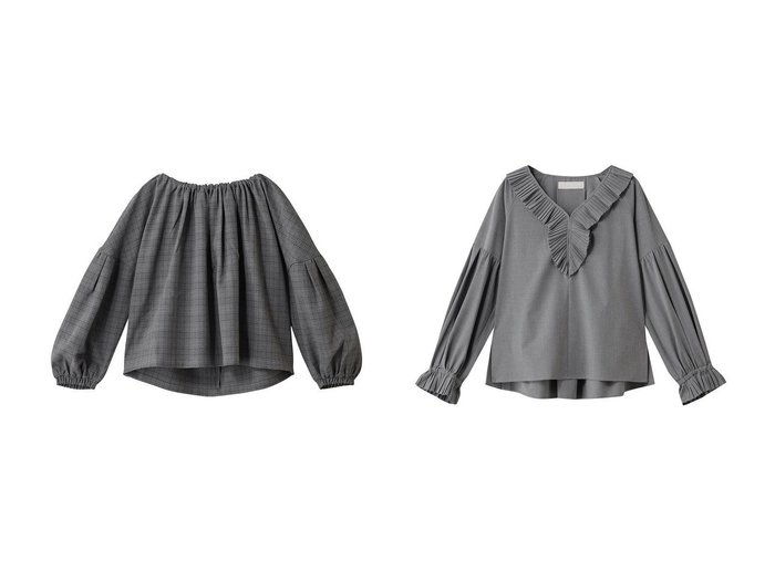 【MARILYN MOON/マリリンムーン】のグレンチェック 2way ブラウス&プリーツジャボブラウス おすすめ！トレンド、レディースファッションの通販 おすすめ人気トレンドファッション通販アイテム 人気、トレンドファッション・服の通販 founy(ファニー) ファッション Fashion レディースファッション Fashion for Women トップス・カットソー Cut & Sew Tops シャツ・ブラウス・オフィスカジュアル Elegant Blouses & Button-Ups おすすめ Recommended / Our Picks なめらか Smooth, Silky Texture カーディガン Cardigan, Knitwear クラシック Classic, Timeless Style コンパクト Compact, Small Size ジャケット Jacket, Outerwear ストレッチ Stretch, Stretchy Fabric スリーブ Sleeve, Long Sleeve / Short Sleeve ダメージ Distressed, Destroyed デニム Denim, Jeans Material フリル Frill, Ruffle プリーツ Pleats, Pleated モダン Modern, Contemporary ロング Long, Long-Length 新作・新入荷 New Arrivals / New In |ID:crp329100000223770