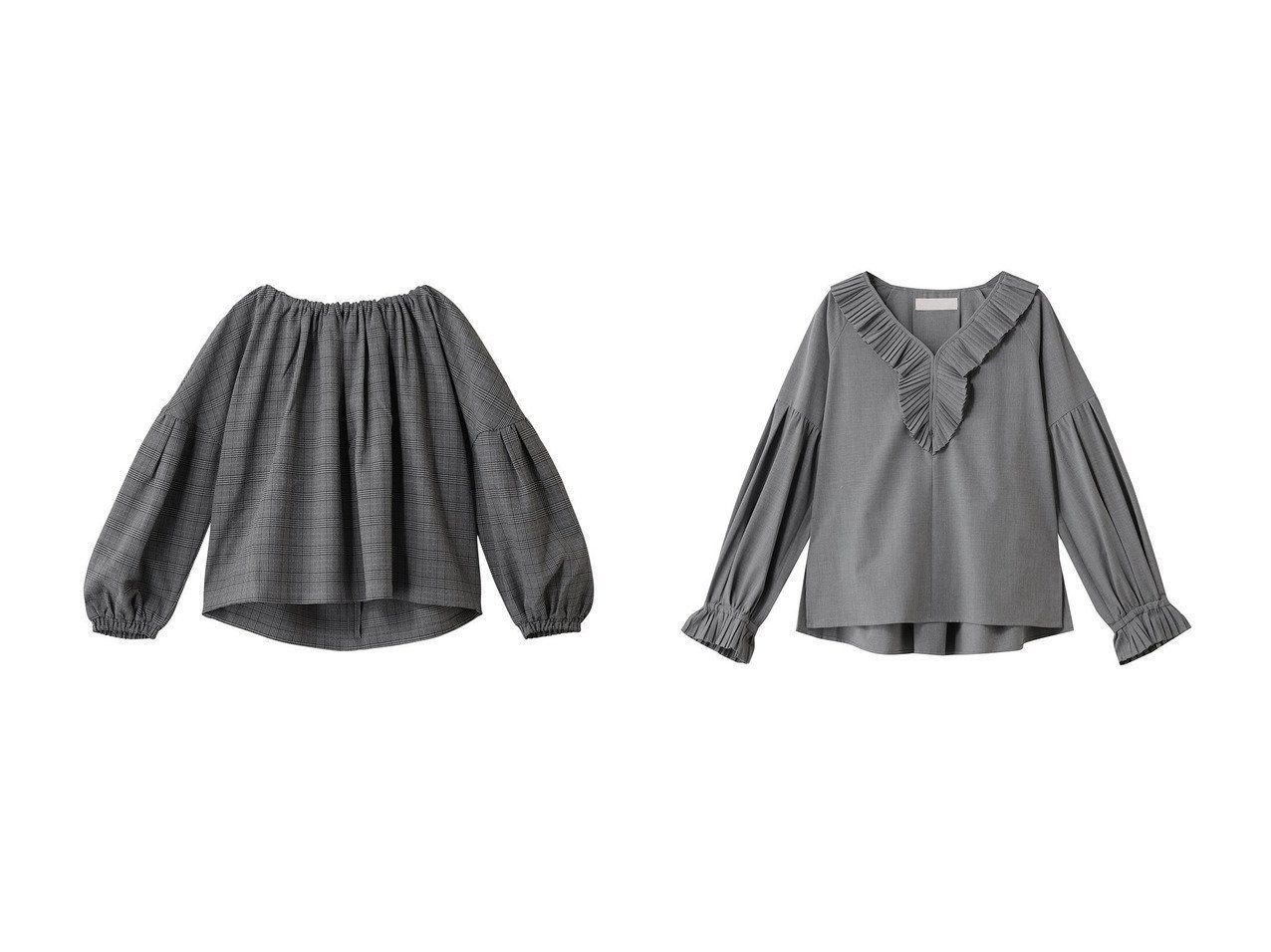 【MARILYN MOON/マリリンムーン】のグレンチェック 2way ブラウス&プリーツジャボブラウス おすすめ！トレンド、レディースファッションの通販 おすすめ人気トレンドファッション通販アイテム インテリア・キッズ・メンズ・レディースファッション・服の通販 founy(ファニー) 　ファッション　Fashion　レディースファッション　Fashion for Women　トップス・カットソー　Cut & Sew Tops　シャツ・ブラウス・オフィスカジュアル　Elegant Blouses & Button-Ups　おすすめ　Recommended / Our Picks　なめらか　Smooth, Silky Texture　カーディガン　Cardigan, Knitwear　クラシック　Classic, Timeless Style　コンパクト　Compact, Small Size　ジャケット　Jacket, Outerwear　ストレッチ　Stretch, Stretchy Fabric　スリーブ　Sleeve, Long Sleeve / Short Sleeve　ダメージ　Distressed, Destroyed　デニム　Denim, Jeans Material　フリル　Frill, Ruffle　プリーツ　Pleats, Pleated　モダン　Modern, Contemporary　ロング　Long, Long-Length　新作・新入荷　New Arrivals / New In　グレー系　Gray　ブラック系　Black　ブラウン系　Brown　|ID:crp329100000223770