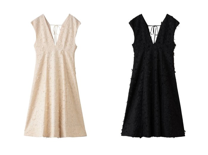 【LANVIN en Bleu/ランバン オン ブルー】のハンドカットジャガードワンピース おすすめ！トレンド、レディースファッションの通販 おすすめ人気トレンドファッション通販アイテム 人気、トレンドファッション・服の通販 founy(ファニー) 　ファッション　Fashion　レディースファッション　Fashion for Women　ワンピース　Dresses　チュニック　Tunic Tops & Dresses　エレガント 上品　Elegant　シンプル　Simple, Minimal　ジャカード／ジャガード　Jacquard, Woven Pattern　チュニック　Tunic, Long Top　リュクス　Luxury, Elegant, High-End, Chic　ロング　Long, Long-Length　新作・新入荷　New Arrivals / New In　|ID:crp329100000223778