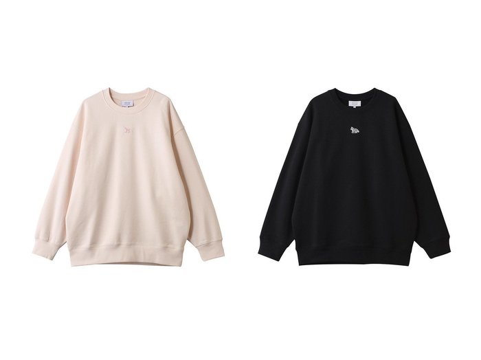 【MAISON KITSUNE/メゾン キツネ】のBABY FOX オーバーサイズ スウェット シャツ おすすめ！トレンド、レディースファッションの通販 おすすめ人気トレンドファッション通販アイテム 人気、トレンドファッション・服の通販 founy(ファニー) ファッション Fashion レディースファッション Fashion for Women トップス・カットソー Cut & Sew Tops シャツ・ブラウス・オフィスカジュアル Elegant Blouses & Button-Ups レディースパーカー・カジュアルフーディー Casual Hoodies & Sweatshirts ロングTシャツ・Tシャツ Longline T-Shirts & Tees スウェット・クルーネックトップス Sweatshirts & Crewnecks / Relaxed Fit Sweat Tops カットソー・ベーシックTシャツ Cut-and-Sewn Tops / Stretch Tees & Basics スウェット / スエット Sweatshirt, Sweatwear フォックス Fox, Fox Fur フロント Front, Front Design ベビー Baby, Babywear ボトム Bottoms, Lower Wear リラックス Relax, Relaxed Fit 新作・新入荷 New Arrivals / New In |ID:crp329100000223796