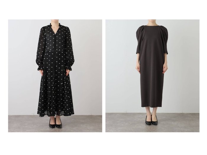【IENA/イエナ】のPONPONフレアワンピース&ショルダータックジョーゼットワンピース おすすめ！トレンド、レディースファッションの通販 おすすめ人気トレンドファッション通販アイテム 人気、トレンドファッション・服の通販 founy(ファニー) ファッション Fashion レディースファッション Fashion for Women ワンピース Dresses ギャザー Gathered, Ruffled 切替 Switching, Contrast Panel スキッパー Skipper, Open Collar スマート Smart, Elegant ドット Polka Dot, Dot Pattern フェミニン Feminine, Girly フリル Frill, Ruffle フレア Flare, Flared フロント Front, Front Design ペチコート Petticoat, Underskirt ポケット Pocket, Pocket Detail ポンポン Pom-Pom, Fluffy Ball 2025年 2025 2025-2026秋冬・A/W Autumn/Winter 2025–26 AW25–26 |ID:crp329100000223800