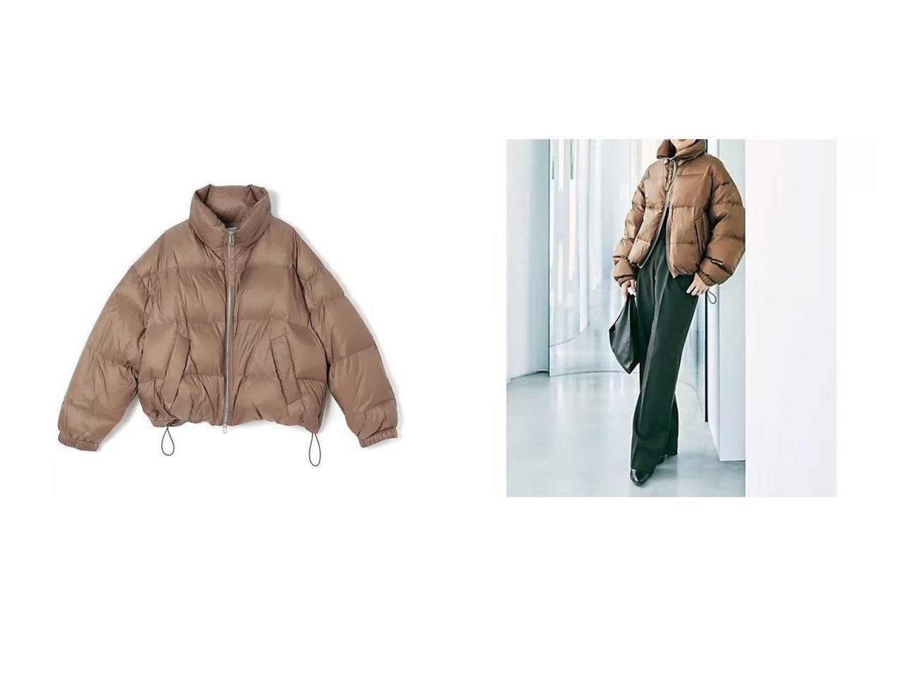 【COLLEGE UPPER HIGHTS/カレッジ アッパーハイツ】の【Marisol 別注】Lachen ショートダウン おすすめ！トレンド、レディースファッションの通販 おすすめ人気トレンドファッション通販アイテム インテリア・キッズ・メンズ・レディースファッション・服の通販 founy(ファニー) 　ファッション　Fashion　レディースファッション　Fashion for Women　コンパクト　Compact, Small Size　ショート　Short, Short Length　スタンド　Stand Collar, Upright Stand　ダウン　Down, Puffer　ドローコード　Drawcord, Drawstring Cord　フェザー　Feather, Feather Detail　ポーチ　Pouch, Small Case　別注　Limited Edition, Custom Order　旅行　Travel　楽ちん　Easy Fit, Comfortable　軽量　Lightweight, Ultra Light　ブラウン系　Brown　|ID:crp329100000223803