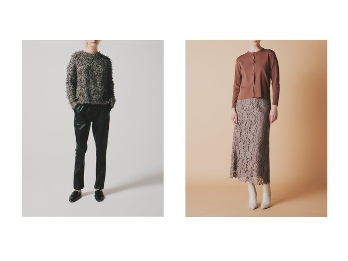 【Room no.8/ルームエイト】の【Room no.8 BLACK】NEEDLE スナップ クルーネック カーディガン&RIBBON-YARN クルー トップス おすすめ人気トレンドファッション通販アイテム 人気、トレンドファッション・服の通販 founy(ファニー) ファッション Fashion レディースファッション Fashion for Women トップス・カットソー Cut & Sew Tops ニット Knit Tops & Sweaters カーディガン・羽織り Layered Style Cardigans カジュアルプルオーバー・ニットトップス Pullovers & Knit Tops / Casual Pullovers カーディガン Cardigan, Knitwear シンプル Simple, Minimal フロント Front, Front Design エレガント 上品 Elegant 新作・新入荷 New Arrivals / New In |ID:crp329100000223816