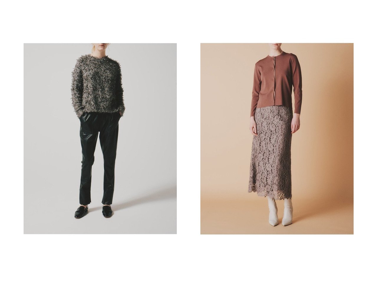 【Room no.8/ルームエイト】の【Room no.8 BLACK】NEEDLE スナップ クルーネック カーディガン&RIBBON-YARN クルー トップス おすすめ人気トレンドファッション通販アイテム インテリア・キッズ・メンズ・レディースファッション・服の通販 founy(ファニー) 　ファッション　Fashion　レディースファッション　Fashion for Women　トップス・カットソー　Cut & Sew Tops　ニット　Knit Tops & Sweaters　カーディガン・羽織り　Layered Style Cardigans　カジュアルプルオーバー・ニットトップス　Pullovers & Knit Tops / Casual Pullovers　カーディガン　Cardigan, Knitwear　シンプル　Simple, Minimal　フロント　Front, Front Design　エレガント 上品　Elegant　新作・新入荷　New Arrivals / New In　ブラック系　Black　ブラウン系　Brown　グレー系　Gray　|ID:crp329100000223816