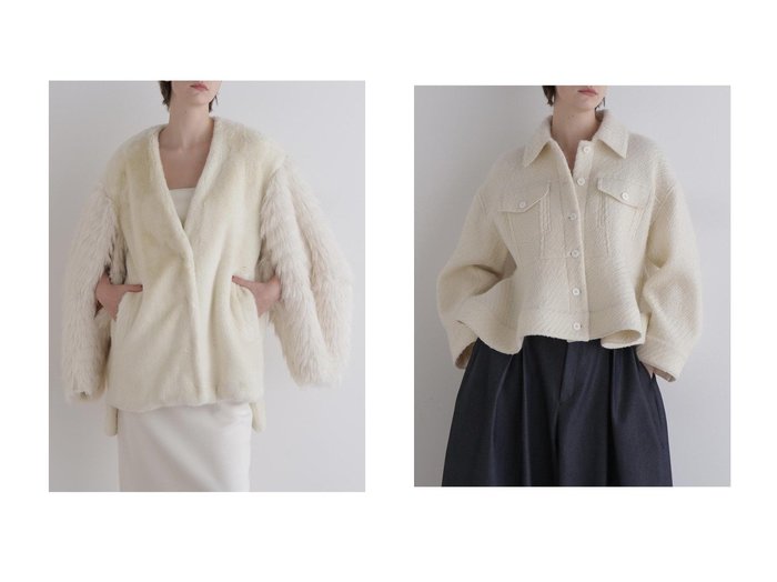 【LE PHIL/ル フィル】のフェイクファーコンビジャケット&ロービングカルゼジャケット おすすめ！トレンド、レディースファッションの通販 おすすめ人気トレンドファッション通販アイテム 人気、トレンドファッション・服の通販 founy(ファニー) ファッション Fashion レディースファッション Fashion for Women アウター Coat / Outerwear Collection レディースジャケット・軽アウター Jackets おすすめ Recommended / Our Picks なめらか Smooth, Silky Texture カーディガン Cardigan, Knitwear ジャケット Jacket, Outerwear スタンダード Standard, Basic スリット Slit, Slit Detail フェイクファー Faux Fur, Imitation Fur 新作・新入荷 New Arrivals / New In |ID:crp329100000223823