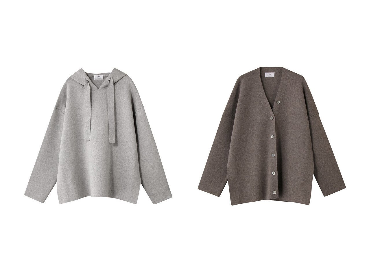 【1er Arrondissement/プルミエ アロンディスモン】のウールコットンスムースニットフーディー&ウールコットンスムースニットカーディガン おすすめ！トレンド、レディースファッションの通販 おすすめ人気トレンドファッション通販アイテム インテリア・キッズ・メンズ・レディースファッション・服の通販 founy(ファニー) 　ファッション　Fashion　レディースファッション　Fashion for Women　トップス・カットソー　Cut & Sew Tops　ニット　Knit Tops & Sweaters　レディースパーカー・カジュアルフーディー　Casual Hoodies & Sweatshirts　カーディガン・羽織り　Layered Style Cardigans　シンプル　Simple, Minimal　パーカー　Hoodie, Parka　フォルム　Silhouette, Form　エレガント 上品　Elegant　新作・新入荷　New Arrivals / New In　ブラック系　Black　グレー系　Gray　|ID:crp329100000223828