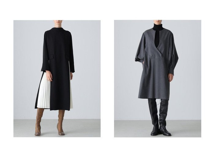 【ADORE/アドーア】のドライハイブリットワンピース&バイカラープリーツワンピース おすすめ！トレンド、レディースファッションの通販 おすすめ人気トレンドファッション通販アイテム 人気、トレンドファッション・服の通販 founy(ファニー) ファッション Fashion レディースファッション Fashion for Women ワンピース Dresses チュニック Tunic Tops & Dresses ショール Shawl, Wrap ジャケット Jacket, Outerwear チュニック Tunic, Long Top ドレープ Drape, Draping Fabric モチーフ Motif, Design Theme エレガント 上品 Elegant 再入荷 Restock / Back in Stock ドレス Dress, One-Piece バランス Balance, Style Balance 新作・新入荷 New Arrivals / New In |ID:crp329100000223849