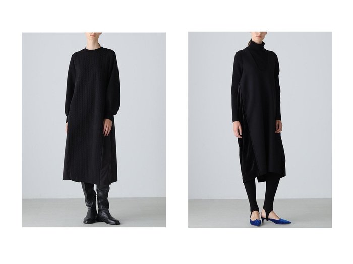 【ADORE/アドーア】のジャガードジャージーワンピース&ウールリバーワンピース おすすめ！トレンド、レディースファッションの通販 おすすめ人気トレンドファッション通販アイテム 人気、トレンドファッション・服の通販 founy(ファニー) ファッション Fashion レディースファッション Fashion for Women ワンピース Dresses チュニック Tunic Tops & Dresses ダブル Double, Double-Breasted チュニック Tunic, Long Top フェイス Face, Facial Design ベロア Velour, Soft Velvet エレガント 上品 Elegant 新作・新入荷 New Arrivals / New In |ID:crp329100000223850