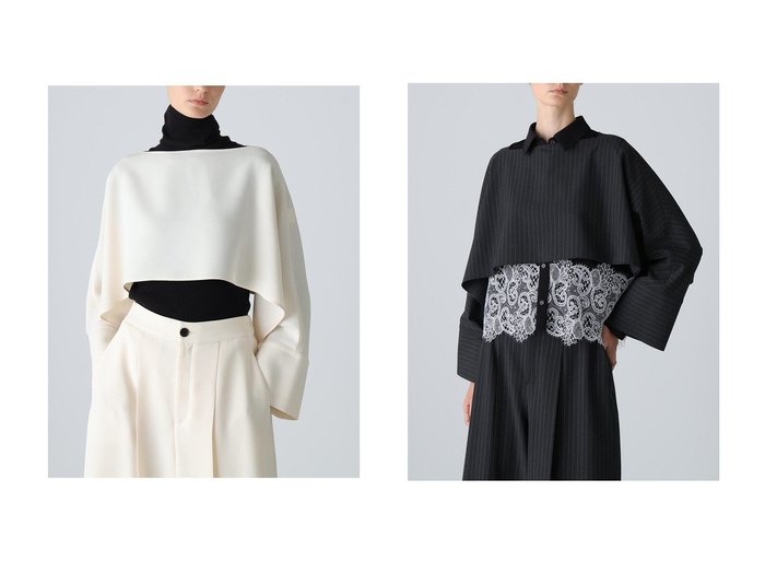 【ADORE/アドーア】のシルキーダブルクロスブラウス&2WAYストライプブラウス おすすめ！トレンド、レディースファッションの通販 おすすめ人気トレンドファッション通販アイテム 人気、トレンドファッション・服の通販 founy(ファニー) ファッション Fashion レディースファッション Fashion for Women トップス・カットソー Cut & Sew Tops シャツ・ブラウス・オフィスカジュアル Elegant Blouses & Button-Ups シンプル Simple, Minimal スリーブ Sleeve, Long Sleeve / Short Sleeve ドレープ Drape, Draping Fabric ロング Long, Long-Length エレガント 上品 Elegant 新作・新入荷 New Arrivals / New In |ID:crp329100000223853