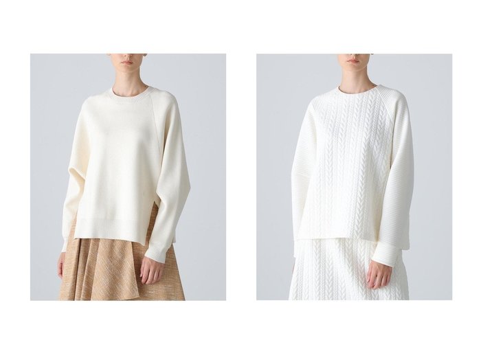 【ADORE/アドーア】のジャガードジャージートップス&イニシャルニット おすすめ！トレンド、レディースファッションの通販 おすすめ人気トレンドファッション通販アイテム 人気、トレンドファッション・服の通販 founy(ファニー) ファッション Fashion レディースファッション Fashion for Women トップス・カットソー Cut & Sew Tops ニット Knit Tops & Sweaters カジュアルプルオーバー・ニットトップス Pullovers & Knit Tops / Casual Pullovers シャツ・ブラウス・オフィスカジュアル Elegant Blouses & Button-Ups ロングTシャツ・Tシャツ Longline T-Shirts & Tees カットソー・ベーシックTシャツ Cut-and-Sewn Tops / Stretch Tees & Basics スウェット / スエット Sweatshirt, Sweatwear スリーブ Sleeve, Long Sleeve / Short Sleeve エレガント 上品 Elegant カットソー Cut and Sewn Top ジャカード／ジャガード Jacquard, Woven Pattern ヘムライン Hemline, Bottom Cut ロング Long, Long-Length |ID:crp329100000223854