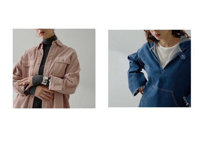 【Whim Gazette/ウィムガゼット】のコールシャツ&デニムフーディー おすすめ！トレンド、レディースファッションの通販 おすすめ人気トレンドファッション通販アイテム 人気、トレンドファッション・服の通販 founy(ファニー) ファッション Fashion レディースファッション Fashion for Women トップス・カットソー Cut & Sew Tops シャツ・ブラウス・オフィスカジュアル Elegant Blouses & Button-Ups レディースパーカー・カジュアルフーディー Casual Hoodies & Sweatshirts ロングTシャツ・Tシャツ Longline T-Shirts & Tees スウェット・クルーネックトップス Sweatshirts & Crewnecks / Relaxed Fit Sweat Tops カットソー・ベーシックTシャツ Cut-and-Sewn Tops / Stretch Tees & Basics インナー Innerwear ヴィンテージ Vintage Style デニム Denim, Jeans Material フロント Front, Front Design ボトム Bottoms, Lower Wear ユーズド Used, Vintage-Look リラックス Relax, Relaxed Fit 新作・新入荷 New Arrivals / New In |ID:crp329100000223872
