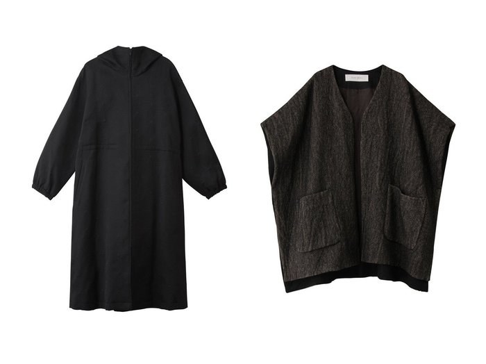 【PLAIN PEOPLE/プレインピープル】のウールへリンボンボクシージレ&ジオメトリックJQフーディーコート おすすめ！トレンド、レディースファッションの通販 おすすめ人気トレンドファッション通販アイテム 人気、トレンドファッション・服の通販 founy(ファニー) ファッション Fashion レディースファッション Fashion for Women アウター Coat / Outerwear Collection レディースジャケット・軽アウター Jackets コート・ロングコート・ピーコート Long Coats, Peacoats & More クラシカル Classical, Vintage-Inspired ジャケット Jacket, Outerwear ベスト Vest, Waistcoat マニッシュ Mannish, Boyish ワイド Wide, Wide Fit エレガント 上品 Elegant 新作・新入荷 New Arrivals / New In ベーシック Basic, Essential ロング Long, Long-Length 秋 Autumn |ID:crp329100000223881