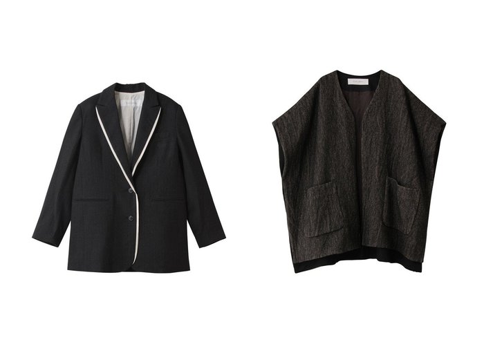 【PLAIN PEOPLE/プレインピープル】のウールリネンへリンボンテーラードジャケット&ウールへリンボンボクシージレ おすすめ！トレンド、レディースファッションの通販 おすすめ人気トレンドファッション通販アイテム 人気、トレンドファッション・服の通販 founy(ファニー) ファッション Fashion レディースファッション Fashion for Women アウター Coat / Outerwear Collection レディースジャケット・軽アウター Jackets テーラードジャケット / 通勤・きれいめスタイル Tailored Jackets & Blazers クラシカル Classical, Vintage-Inspired ジャケット Jacket, Outerwear ベスト Vest, Waistcoat マニッシュ Mannish, Boyish ワイド Wide, Wide Fit エレガント 上品 Elegant 新作・新入荷 New Arrivals / New In リネン Linen, Linen Fabric 秋 Autumn |ID:crp329100000223882
