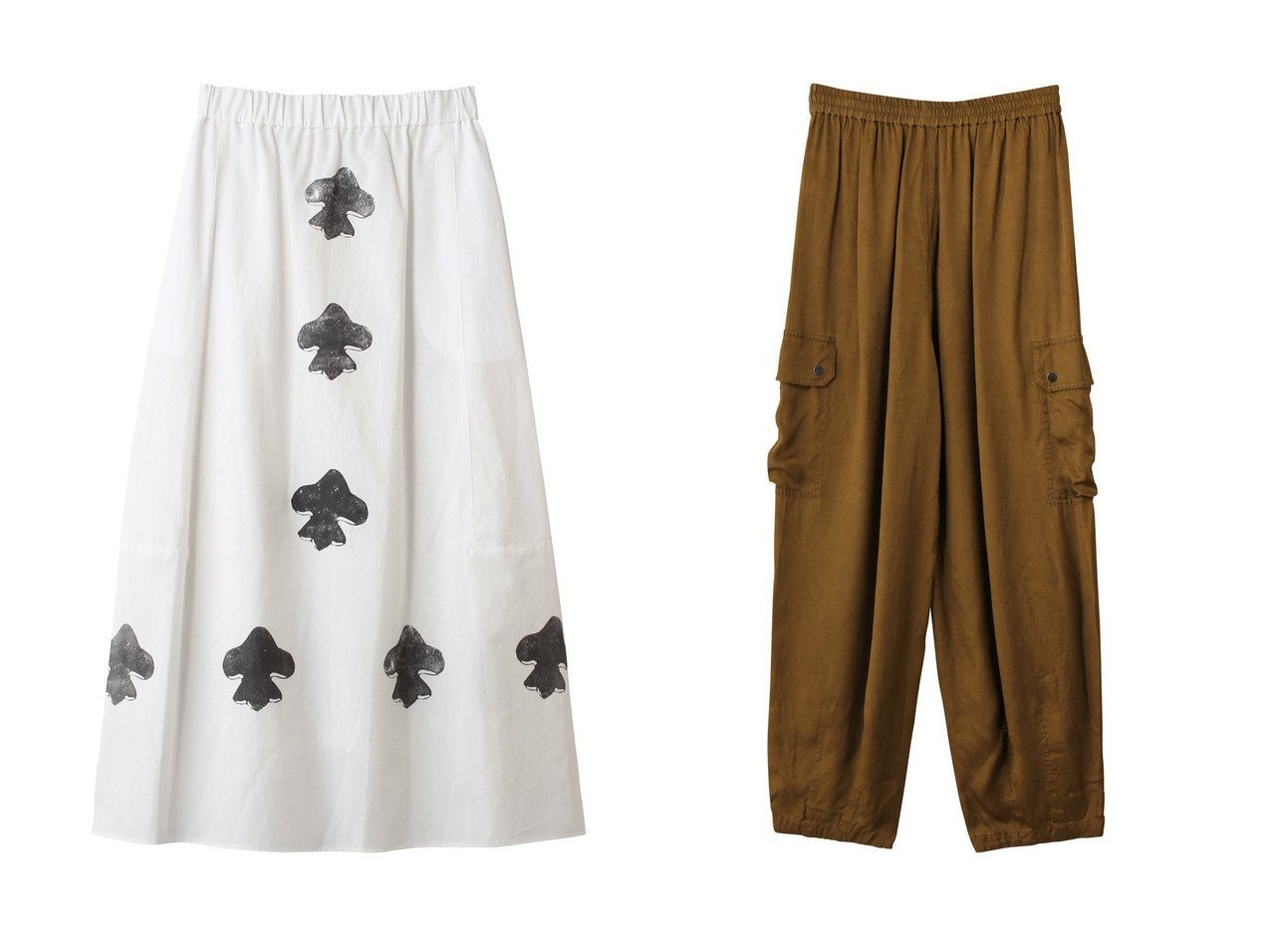 【PLAIN PEOPLE/プレインピープル】の綿麻高密度ツイルビスコチートバルーンスカート&earth pigment cloth バルーンシルエットパンツ おすすめ！トレンド、レディースファッションの通販 おすすめ人気トレンドファッション通販アイテム インテリア・キッズ・メンズ・レディースファッション・服の通販 founy(ファニー) 　ファッション　Fashion　レディースファッション　Fashion for Women　パンツ　Pants & Trousers　スカート　Skirts　ロングスカート　Long Skirts / Maxi & Midi Skirts　おすすめ　Recommended / Our Picks　とろみ　Fluid, Flowy Fabric　カットソー　Cut and Sewn Top　コンパクト　Compact, Small Size　バルーン　Balloon, Balloon Silhouette　フェミニン　Feminine, Girly　フォルム　Silhouette, Form　エレガント 上品　Elegant　新作・新入荷　New Arrivals / New In　ブラウン系　Brown　グリーン系　Green　グレー系　Gray　ホワイト系　White　ブラック系　Black　|ID:crp329100000223883