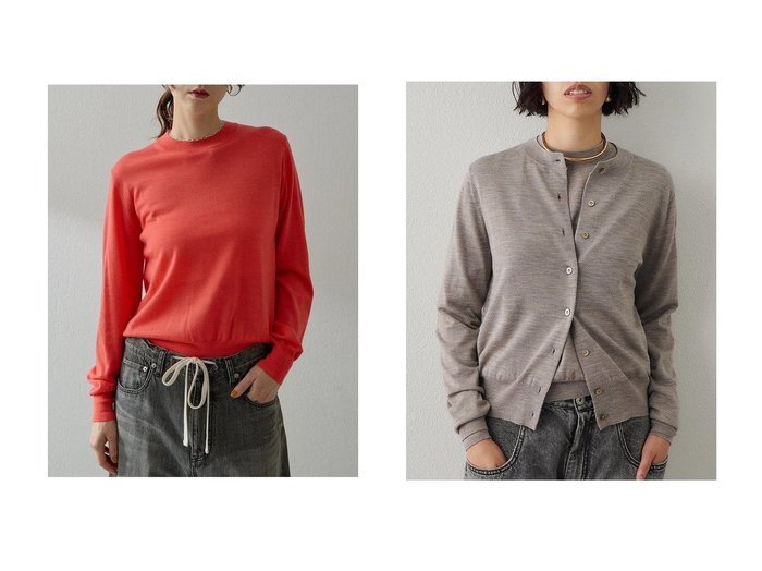【Whim Gazette/ウィムガゼット】の16GWOOLテンジクカーディガン&16GWOOLテンジクプルオーバー おすすめ！トレンド、レディースファッションの通販 おすすめ人気トレンドファッション通販アイテム 人気、トレンドファッション・服の通販 founy(ファニー) ファッション Fashion レディースファッション Fashion for Women トップス・カットソー Cut & Sew Tops ニット Knit Tops & Sweaters カーディガン・羽織り Layered Style Cardigans カジュアルプルオーバー・ニットトップス Pullovers & Knit Tops / Casual Pullovers おすすめ Recommended / Our Picks なめらか Smooth, Silky Texture アンサンブル Ensemble Set オレンジ Orange カーディガン Cardigan, Knitwear シンプル Simple, Minimal スタンダード Standard, Basic フィット Fit, Slim Fit エレガント 上品 Elegant 新作・新入荷 New Arrivals / New In |ID:crp329100000223886