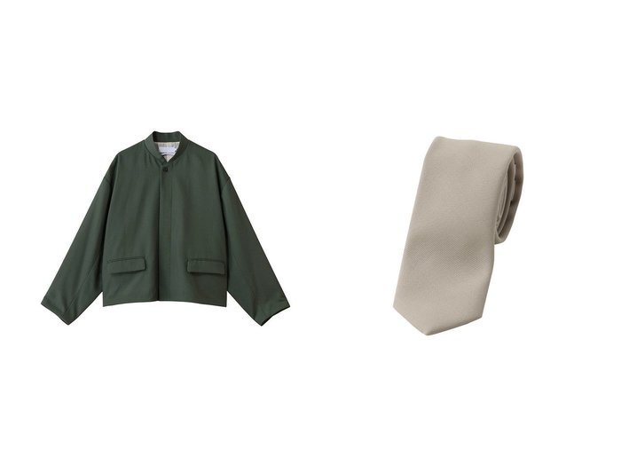 【Graphpaper/グラフペーパー】の【UNISEX】ネクタイ&ショートジャケット おすすめ！トレンド、レディースファッションの通販 おすすめ人気トレンドファッション通販アイテム 人気、トレンドファッション・服の通販 founy(ファニー) ファッション Fashion レディースファッション Fashion for Women レイングッズ・傘・晴雨兼用傘 Umbrellas & Rain Gear アウター Coat / Outerwear Collection レディースジャケット・軽アウター Jackets ユニセックス Unisex, Genderless ギフト プレゼント Gift / Present グラス Glass, Eyewear ジャケット Jacket, Outerwear ドレープ Drape, Draping Fabric ハンカチ Handkerchief, Hanky バランス Balance, Style Balance ビジネス 仕事 通勤 Business / Work / Commuting フォーマル Formal, Dressy ベスト Vest, Waistcoat ペーパー Paper, Kraft Paper エレガント 上品 Elegant 傘 Umbrella, Parasol 新作・新入荷 New Arrivals / New In 時計 Watch, Wristwatch ショート Short, Short Length ボトム Bottoms, Lower Wear ワイド Wide, Wide Fit |ID:crp329100000223890