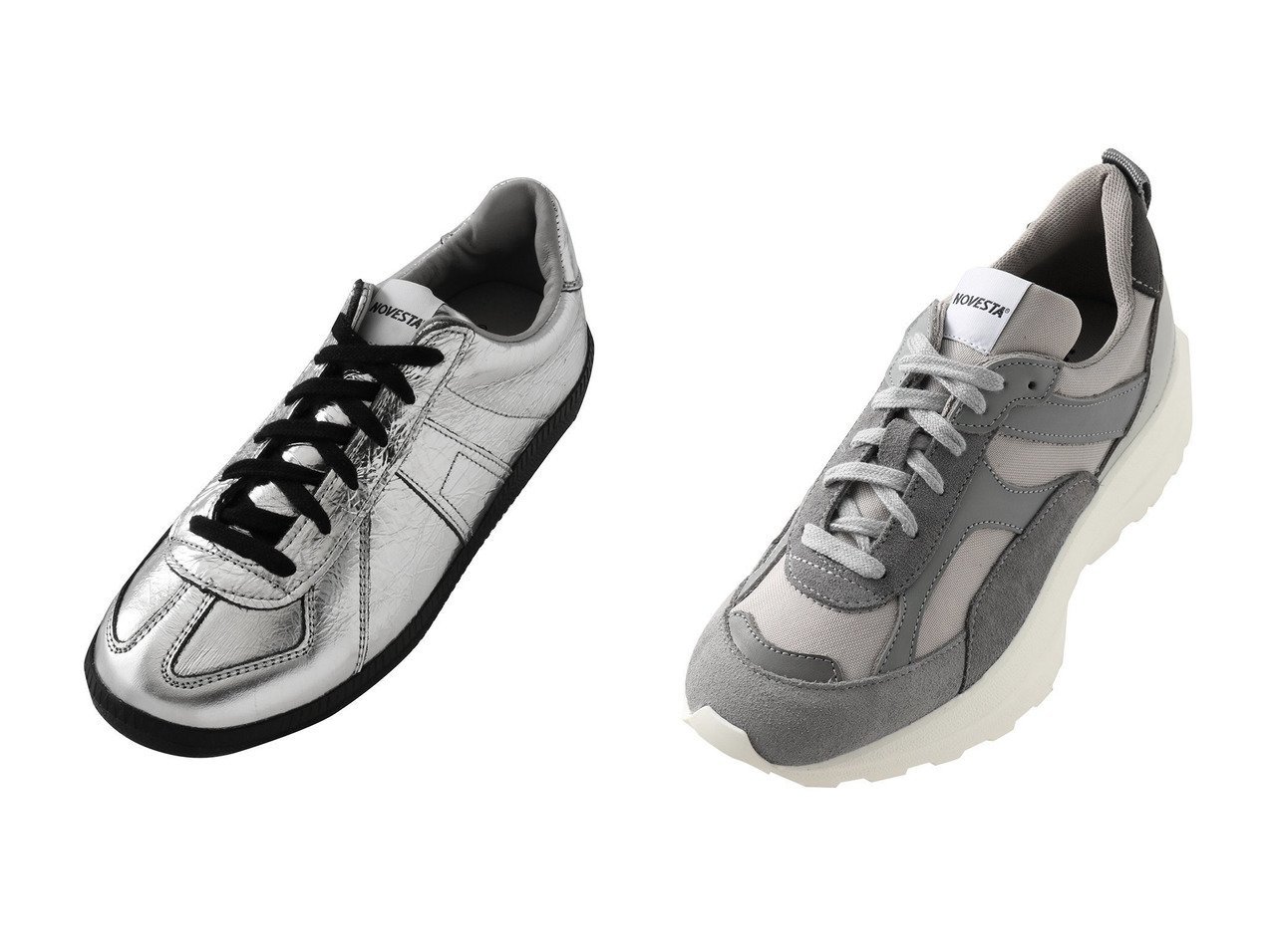【NOVESTA/ノヴェスタ】のGAT LEATHER スニーカー&NOVESTA FLUX スニーカー おすすめ！トレンド、レディースファッションの通販 おすすめ人気トレンドファッション通販アイテム インテリア・キッズ・メンズ・レディースファッション・服の通販 founy(ファニー) 　ファッション　Fashion　レディースファッション　Fashion for Women　アウター　Coat / Outerwear Collection　トップス・カットソー　Cut & Sew Tops　ベスト&ジレ / 重ね着スタイル　Vests & Gilets　ユニセックス　Unisex, Genderless　スニーカー　Sneakers, Trainers　厚底　Platform Shoes　新作・新入荷　New Arrivals / New In　旅行　Travel　デニム　Denim, Jeans Material　フォルム　Silhouette, Form　グレー系　Gray　ゴールド系　Gold　|ID:crp329100000223893
