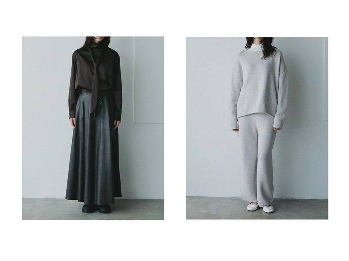 【HER./ハー】のフェイクレザーマキシフレアスカート&Wニットパンツ おすすめ人気トレンドファッション通販アイテム 人気、トレンドファッション・服の通販 founy(ファニー) ファッション Fashion レディースファッション Fashion for Women パンツ Pants & Trousers スカート Skirts Aライン・フレアスカート A-Line & Flared Skirts ロングスカート Long Skirts / Maxi & Midi Skirts おすすめ Recommended / Our Picks ストレート Straight, Straight Cut セットアップ Set-Up, Coordinated Outfit 新作・新入荷 New Arrivals / New In |ID:crp329100000223907