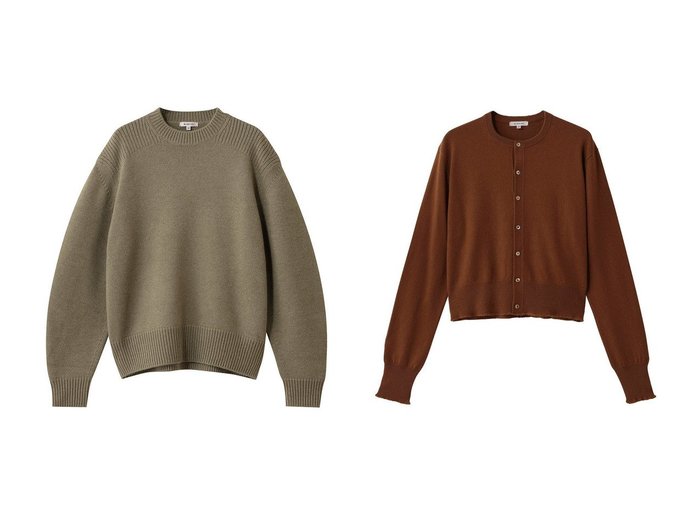 【BLAMINK/ブラミンク】の5Gウールカシミヤクルーネックニット&クルーネックカーディガン おすすめ！トレンド、レディースファッションの通販 おすすめ人気トレンドファッション通販アイテム 人気、トレンドファッション・服の通販 founy(ファニー) ファッション Fashion レディースファッション Fashion for Women トップス・カットソー Cut & Sew Tops ニット Knit Tops & Sweaters カーディガン・羽織り Layered Style Cardigans カジュアルプルオーバー・ニットトップス Pullovers & Knit Tops / Casual Pullovers カーディガン Cardigan, Knitwear シンプル Simple, Minimal フリンジ Fringe, Tassel ベーシック Basic, Essential エレガント 上品 Elegant 新作・新入荷 New Arrivals / New In |ID:crp329100000223913